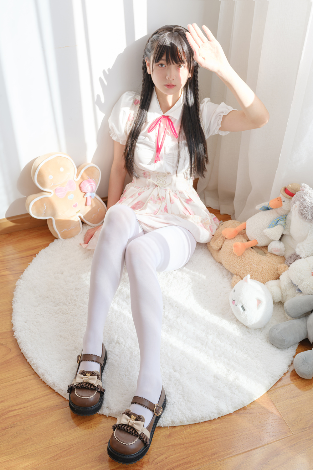 晴空07期定制写真 赤西夜夜 双马尾白丝粉色JK 一亿像素 [81P1V-3.54GB]